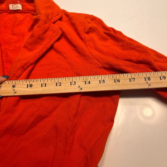 J. Crew Red 100% Cotton Blazer Gold Buttons Size XS - Picture 7 of 8